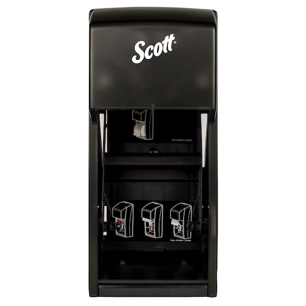 Kimberly-Clark Professional Vertical Single Roll Toilet Paper Dispenser (09021), Black, 6.0" x 13.6" x 6.6" (Qty 1) - 09021