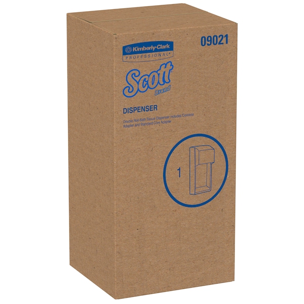 Kimberly-Clark Professional Vertical Single Roll Toilet Paper Dispenser (09021), Black, 6.0" x 13.6" x 6.6" (Qty 1) - 09021