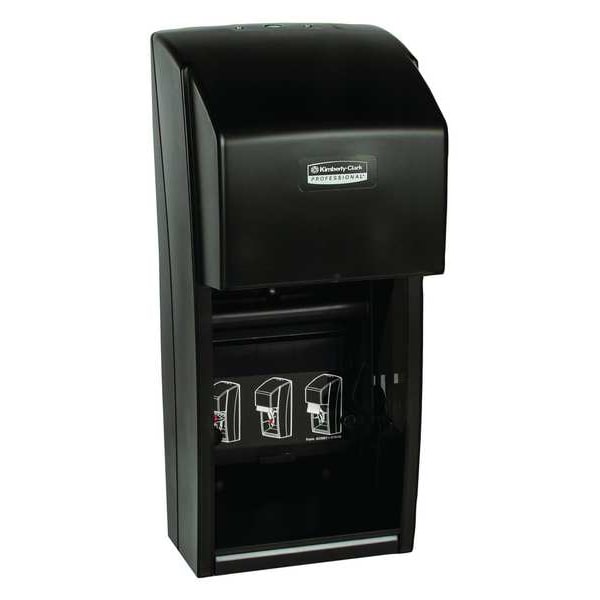 Kimberly-Clark Professional Vertical Single Roll Toilet Paper Dispenser (09021), Black, 6.0" x 13.6" x 6.6" (Qty 1) - 09021