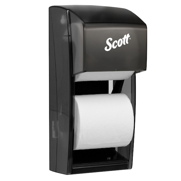 Kimberly-Clark Professional Vertical Single Roll Toilet Paper Dispenser (09021), Black, 6.0" x 13.6" x 6.6" (Qty 1) - 09021