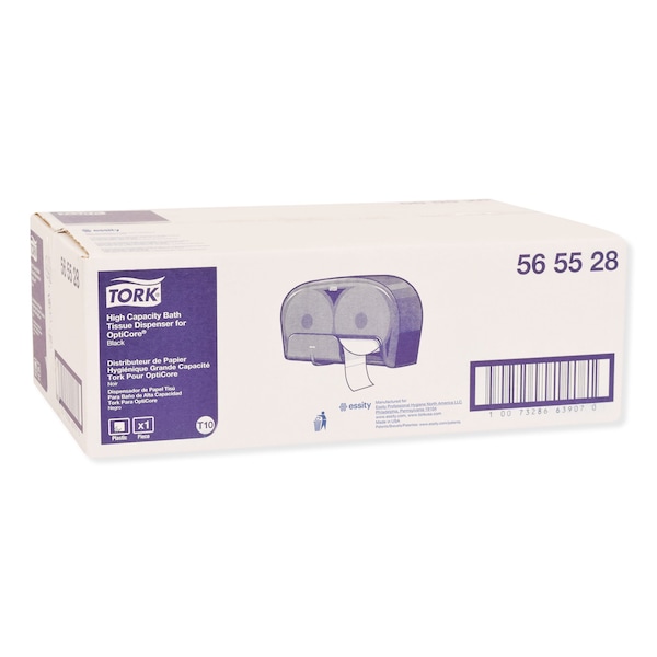 Tork Tork OptiCore Toilet Paper Roll Dispenser Black T10, High Capacity, 565528 - 565528