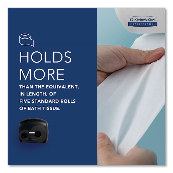 Kimberly-Clark Professional Jr. Escort Jumbo Bathroom Tissue Dispenser, 13.33"x5.75"x16", Smoke - KCC 09507