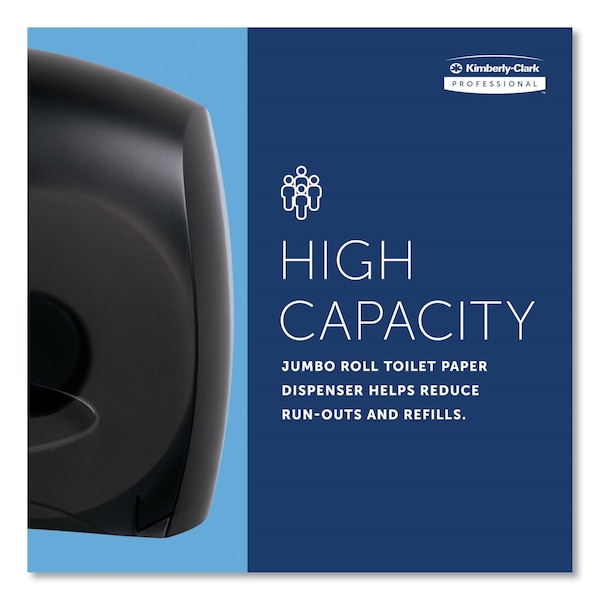 Kimberly-Clark Professional Jr. Escort Jumbo Bathroom Tissue Dispenser, 13.33"x5.75"x16", Smoke - KCC 09507