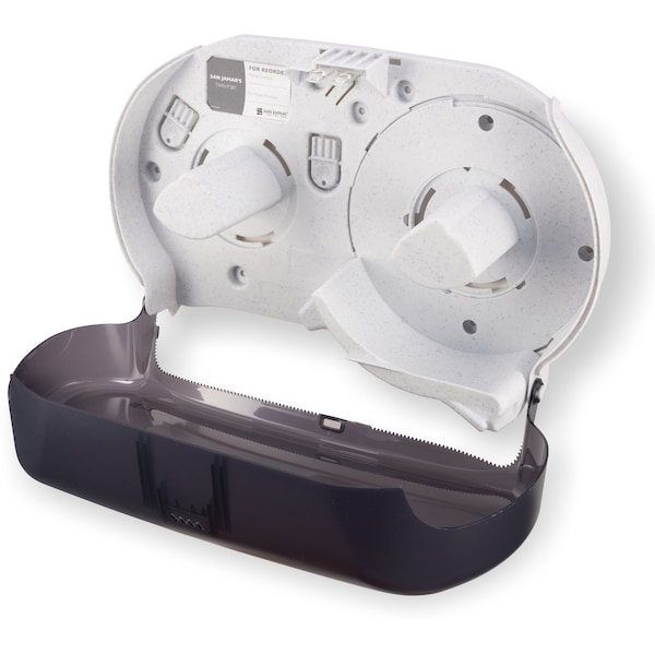 San Jamar Tissue Dispenser, (2) 9 In Rolls, Black - R4000TBK