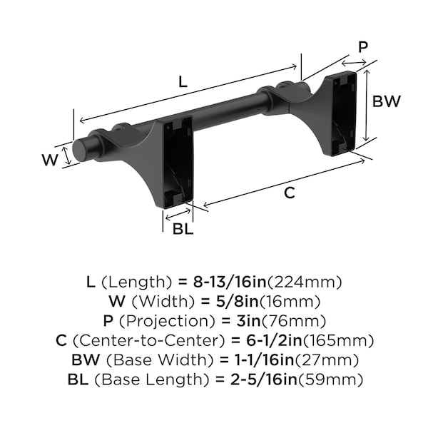 Amerock Davenport Matte Black Transitional Pivoting Double Post Toilet Paper Holder - BH36051MB