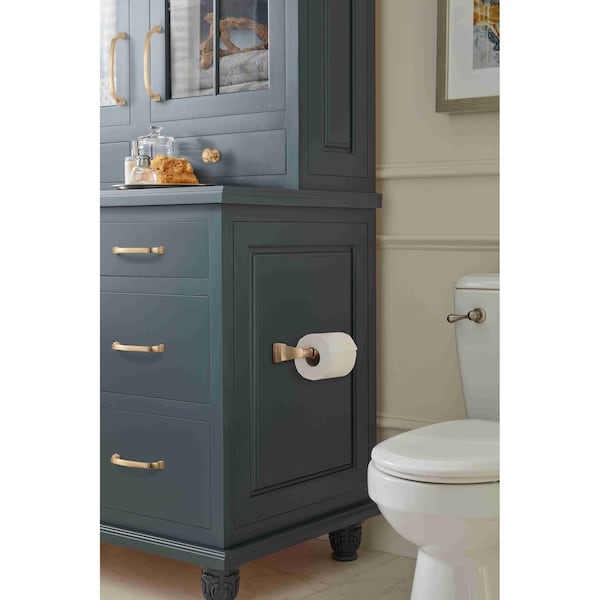 Amerock Revitalize Champagne Bronze Traditional Single Post Toilet Paper Holder - BH36031CZ