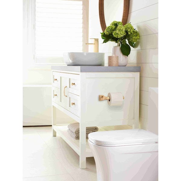 Amerock Revitalize Champagne Bronze Traditional Single Post Toilet Paper Holder - BH36031CZ