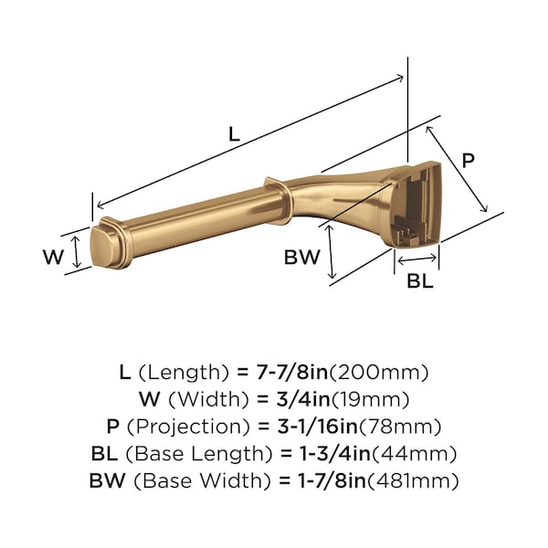 Amerock Revitalize Champagne Bronze Traditional Single Post Toilet Paper Holder - BH36031CZ