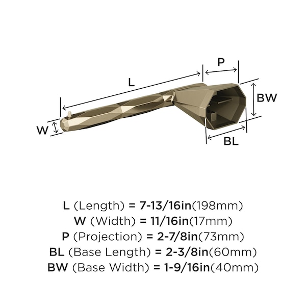 Amerock St. Vincent Golden Champagne Contemporary Single Post Toilet Paper Holder - BH36041BBZ