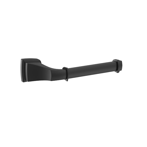 Amerock Revitalize Matte Black Traditional Single Post Toilet Paper Holder - BH36031MB