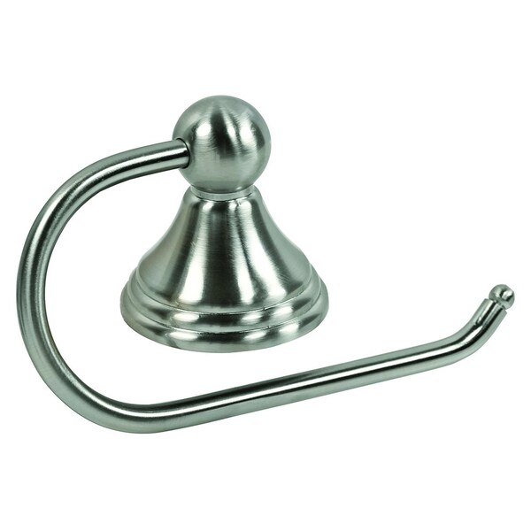 Jones Stephens Brushed Nickel Concealed Mount Bell Post Euro-style Toilet Paper Holder - 97303