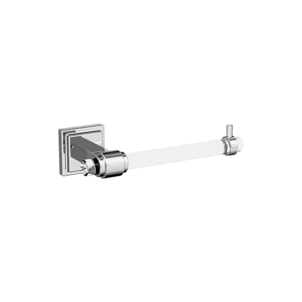Amerock Glacio Clear/Chrome Contemporary Single Post Toilet Paper Holder - BH36061C26