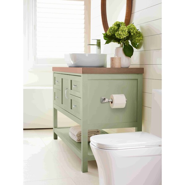 Amerock Revitalize Chrome Traditional Single Post Toilet Paper Holder - BH3603126
