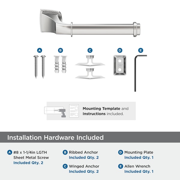 Amerock Revitalize Chrome Traditional Single Post Toilet Paper Holder - BH3603126