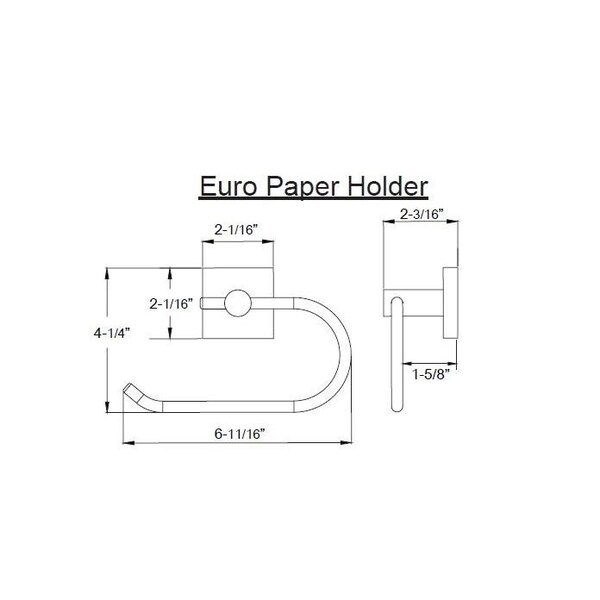 Delaney Hardware 1100 SERIES US4 EURO PAPER HOLDER - 510100
