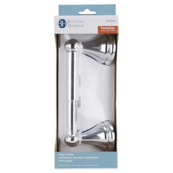 Boston Harbor L5056-26-10-3L Paper Holder, Plastic/Zinc, Chrome, Wall Mounting - L5056-26-103L