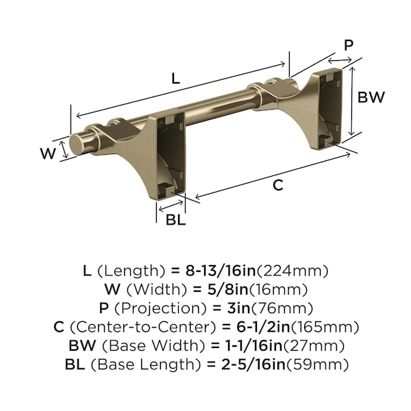 Amerock Davenport Golden Champagne Transitional Pivoting Double Post Toilet Paper Holder - BH36051BBZ