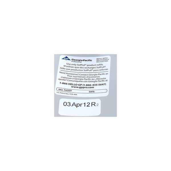Georgia-Pacific Toilet Paper Dispr, Centerpull, (2) Rolls - 56509
