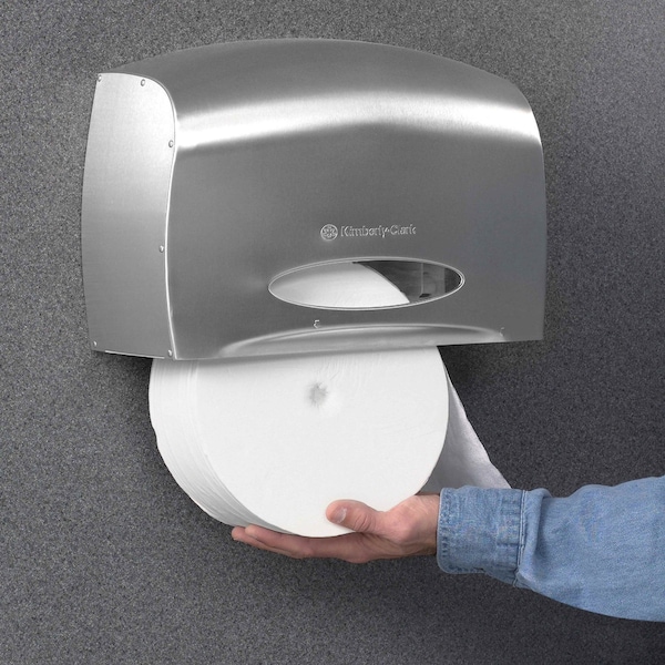Kimberly-Clark Professional Toilet Paper Dispenser, (1) Roll, Silver - 09601