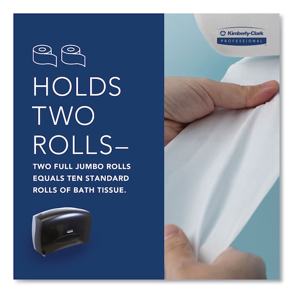 Kimberly-Clark Professional Cored JRT Jumbo Combo Tissue Dispenser, 20.4w x 5.8d x 13.1h, Smk/Gray - 09551