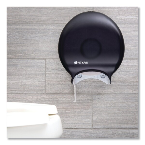 San Jamar Toilet Paper Dispenser, Single, 9", Jumbo - SAN R2000TBK