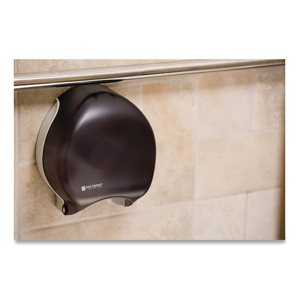 San Jamar Toilet Paper Dispenser, Single, 9", Jumbo - SAN R2000TBK
