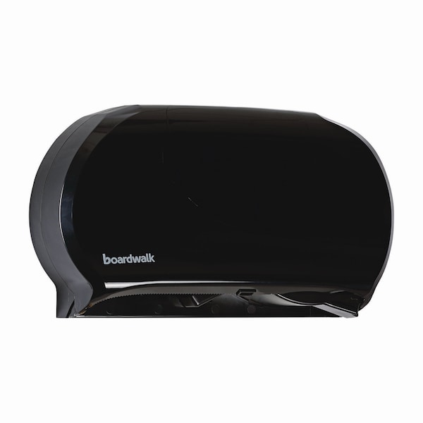 Boardwalk Jumbo Twin Toilet Tissue Dispenser, 20 1/4 x 12 1/4, Black - R4070BKBW