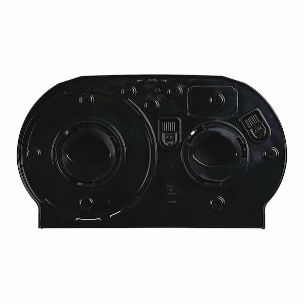 Boardwalk Jumbo Twin Toilet Tissue Dispenser, 20 1/4 x 12 1/4, Black - R4070BKBW