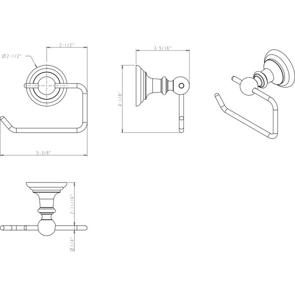 Elements By Hardware Resources Fairview Satin Nickel Euro Paper Holder - Contractor Packed 2PK - BHE5-07SN