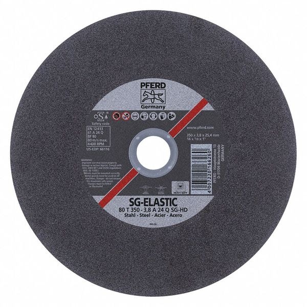 Pferd 14" x 1/8" Disco de Corte, 1" Aluminio, Recubierto de Hierro Duro - 66116