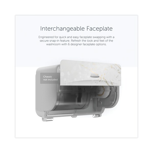 Kimberly-Clark Professional ICON Faceplate for Coreless Standard Roll Toilet Paper Dispenser, 3.56 x 12 x 1.5, Cherry Blossom - 58822