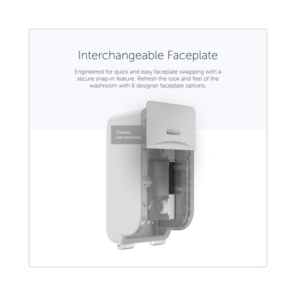 Kimberly-Clark Professional ICON Faceplate for Coreless Standard Roll Toilet Paper Dispenser, 4.25 x 6 x 1.5, Silver Mosaic - 58761