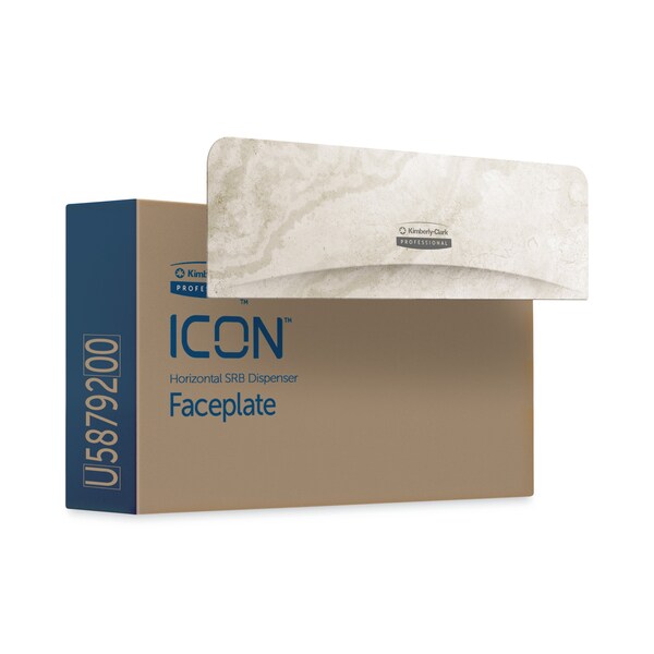Kimberly-Clark Professional ICON Faceplate for Coreless Standard Roll Toilet Paper Dispenser, 3.56 x 12 x 1.5, Warm Marble - 58792