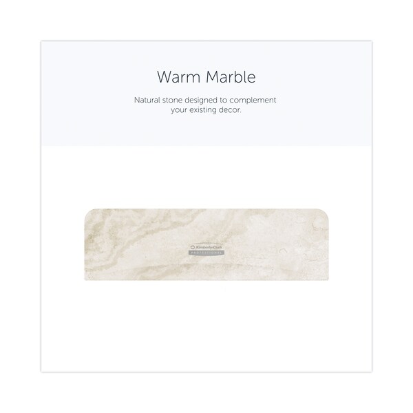 Kimberly-Clark Professional ICON Faceplate for Coreless Standard Roll Toilet Paper Dispenser, 3.56 x 12 x 1.5, Warm Marble - 58792