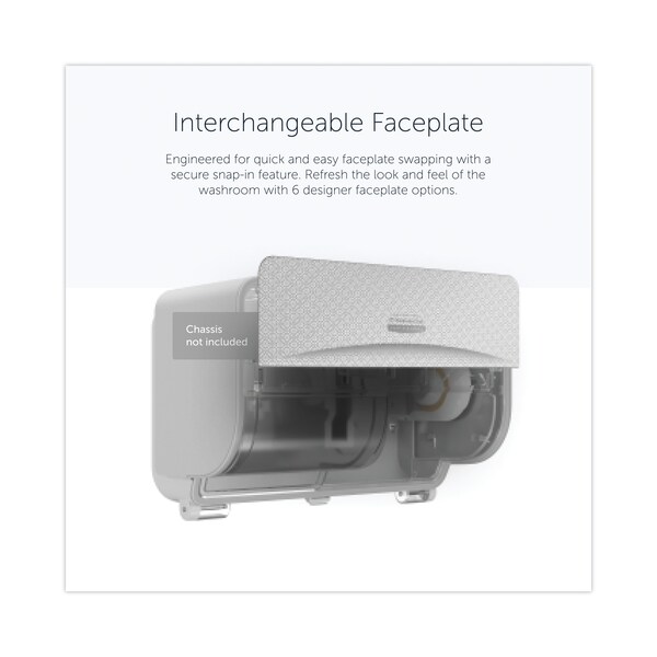 Kimberly-Clark Professional ICON Faceplate for Coreless Standard Roll Toilet Paper Dispenser, 3.56 x 12 x 1.5, Silver Mosaic - 58762