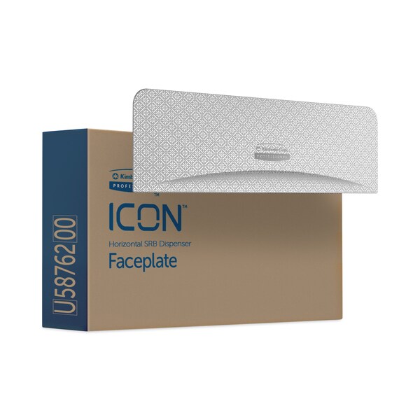 Kimberly-Clark Professional ICON Faceplate for Coreless Standard Roll Toilet Paper Dispenser, 3.56 x 12 x 1.5, Silver Mosaic - 58762