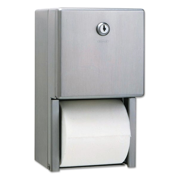 Bobrick Stainless Steel 2-Roll Tissue Dispenser, 6 1/16 x 5 15/16 x 11 - 2888