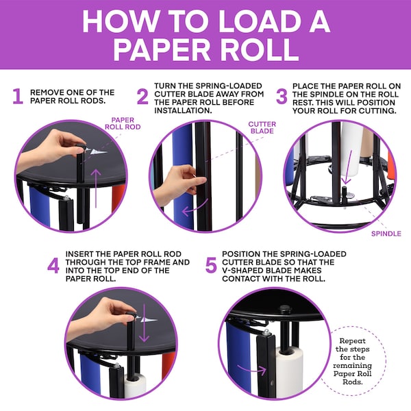 Adir Kids Paper Roll Dispenser Fits Up To 5 Rolls - ADIKI300-01
