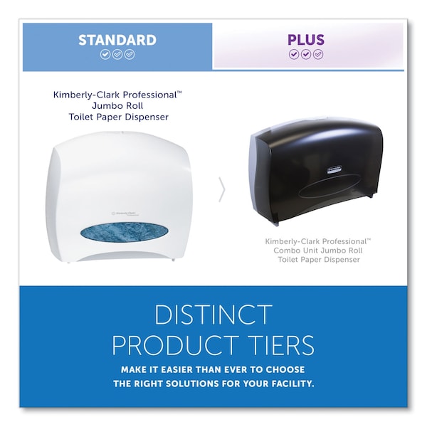 Kimberly-Clark Professional JRT Jr. Escort Jumbo Roll Bath Tissue Dispenser, 16x5.75x13.88, White - 9508
