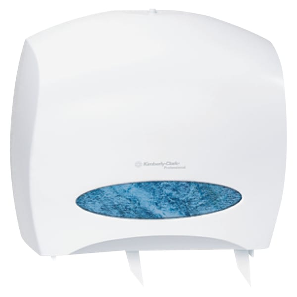 Kimberly-Clark Professional JRT Jr. Escort Jumbo Roll Bath Tissue Dispenser, 16x5.75x13.88, White - 9508