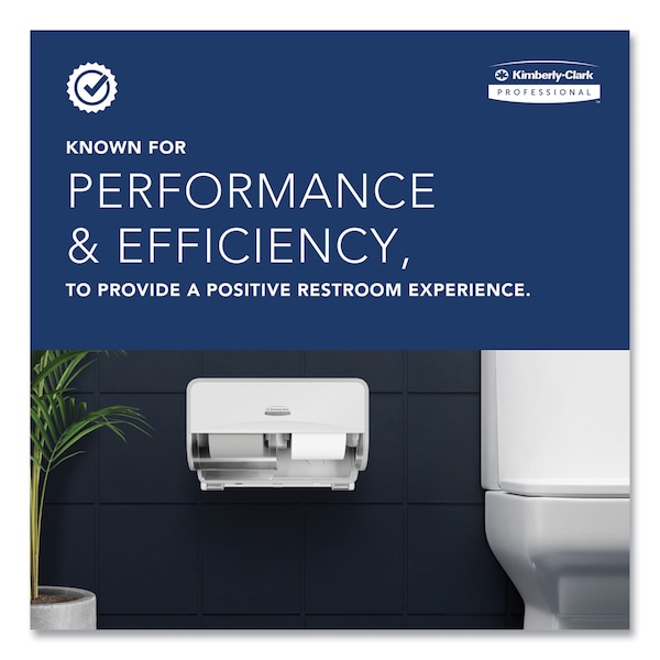 Kimberly-Clark Professional JRT Jr. Escort Jumbo Roll Bath Tissue Dispenser, 16x5.75x13.88, White - 9508