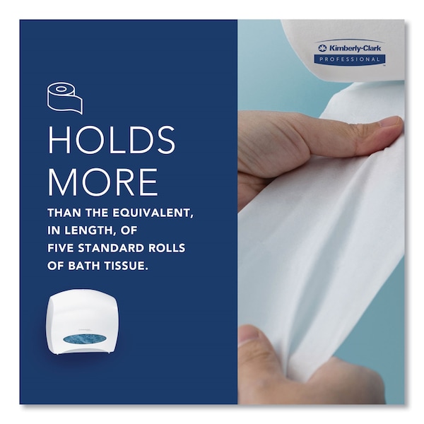 Kimberly-Clark Professional JRT Jr. Escort Jumbo Roll Bath Tissue Dispenser, 16x5.75x13.88, White - 9508