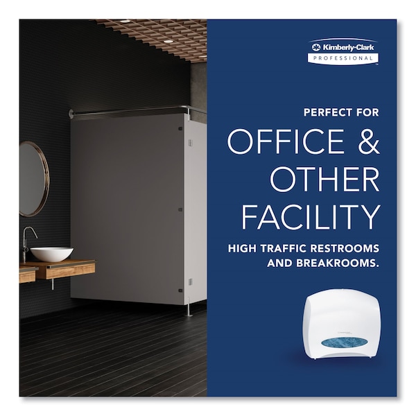 Kimberly-Clark Professional JRT Jr. Escort Jumbo Roll Bath Tissue Dispenser, 16x5.75x13.88, White - 9508