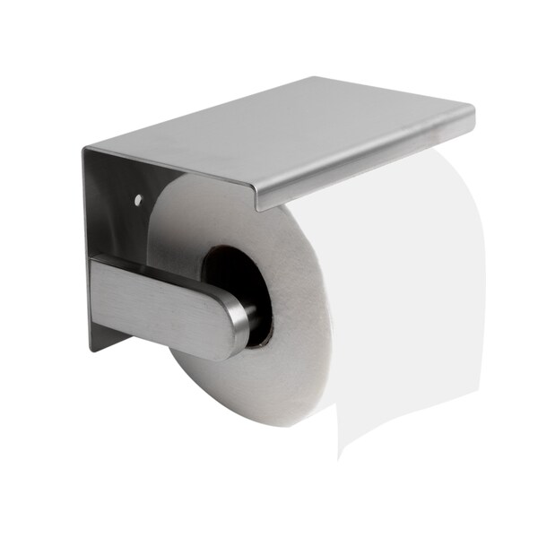 Alfi Brand Brushed Stainless Steel Toilet Paper Holder with Shelf - ABTP66-BSS
