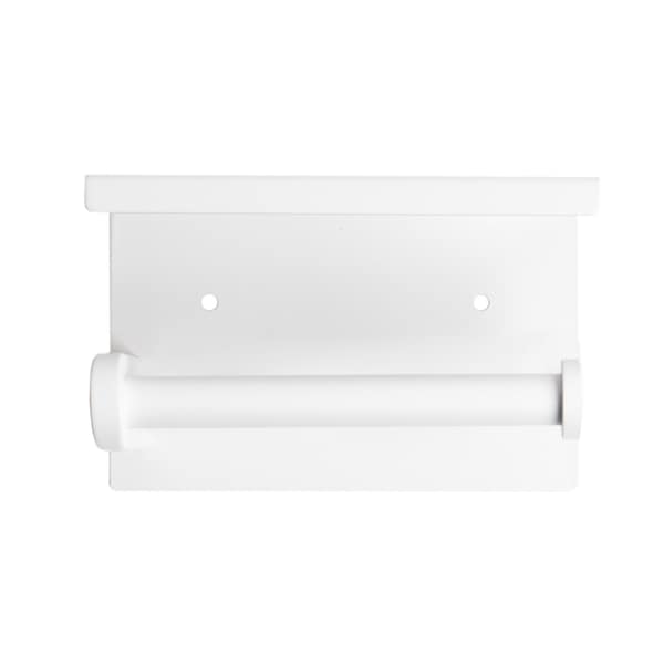 Alfi Brand White Matte Stainless Steel Toilet Paper Holder with Shelf - ABTPC66-W