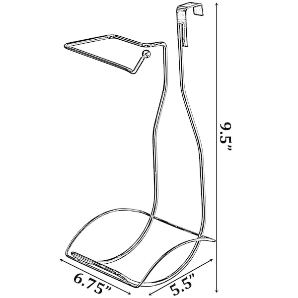 Basicwise Chrome Over the Tank 2 Slots Toilet Tissue Paper Holder Organizer for Bathroom Storage - QI004449
