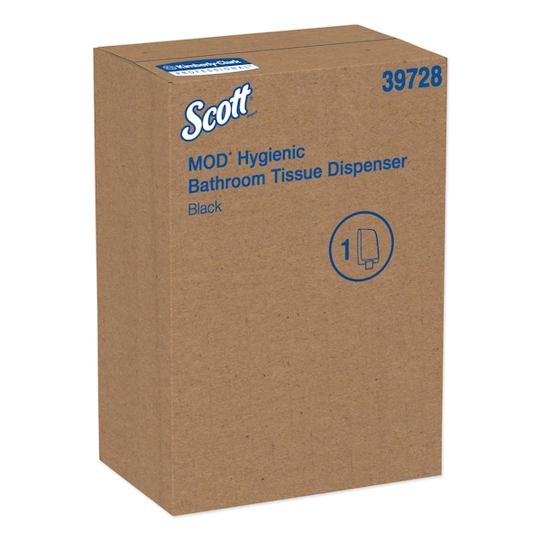 Scott Hygienic Bathroom Tissue Dispenser, 7 x 5.73 x 13.34, Black - 39728