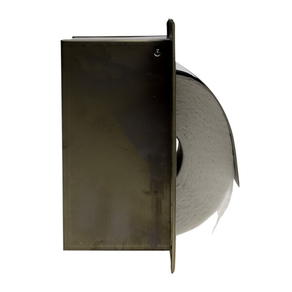 Alfi Brand PVD Brushed Gold Stainless Steel Recessed Toilet Paper Holder W/ Cover - ABTPP77-BG