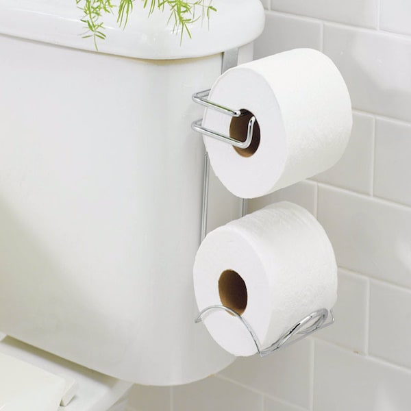 Interdesign iDesign Chrome Silver Over the Tank Toilet Paper Holder - 69030