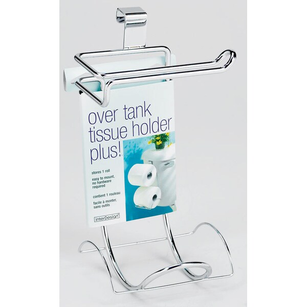 Interdesign iDesign Chrome Silver Over the Tank Toilet Paper Holder - 69030